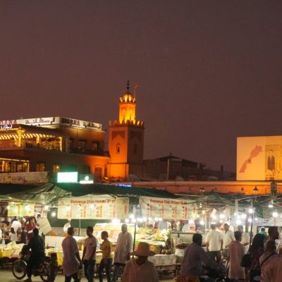 Abendstimmung auf dem Djemaa el Fna (Platz der Gaukler)